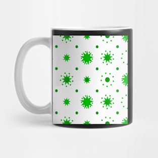 Suns and Dots Medium Dark Green on White Repeat 5748 Mug